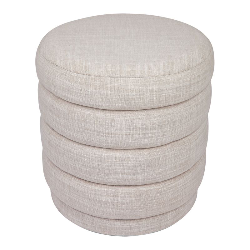 Celeste Stool - Off White Linen