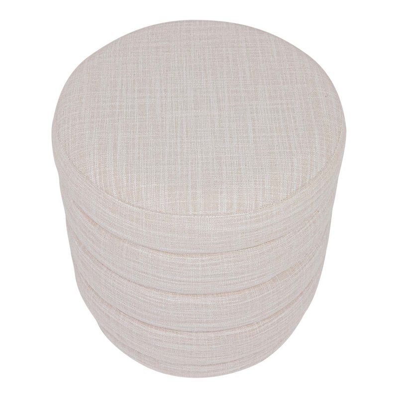 Celeste Stool - Off White Linen