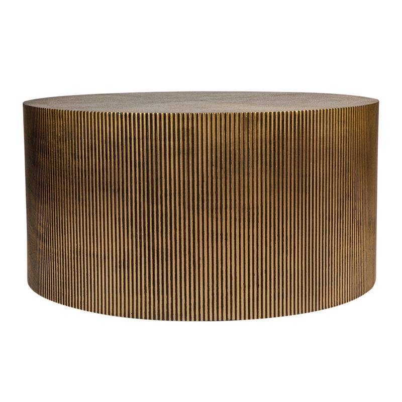 Tonneau Coffee Table - Brass