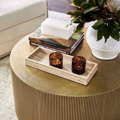 Tonneau Coffee Table - Brass