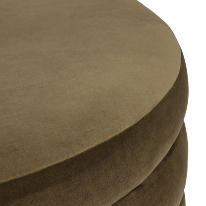 Celeste Storage Bench Ottoman - Olive Velvet