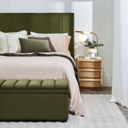 Brixton Queen Bedhead - Olive Velvet