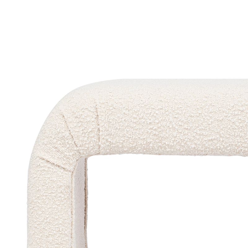 Kurva Bench Ottoman - White Boucle