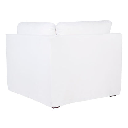 Suffolk Slip Cover Corner Seat Chair - White Linen