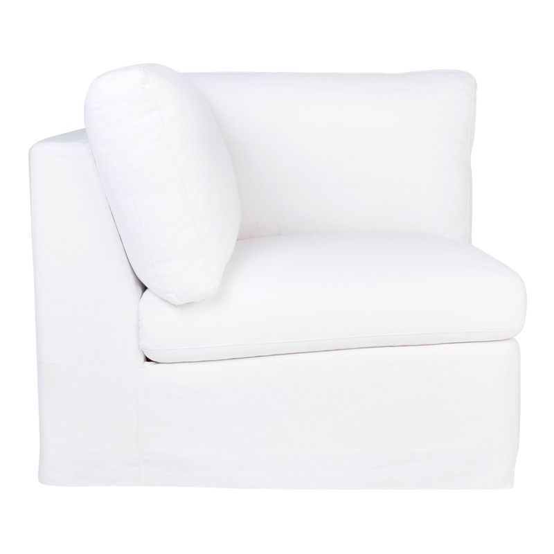 Suffolk Slip Cover Corner Seat Chair - White Linen