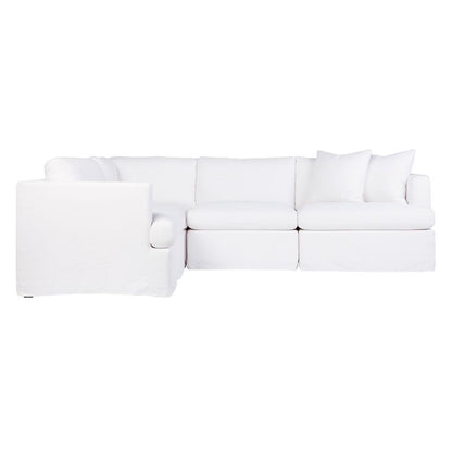 Suffolk Slip Cover Modular Sofa - White Linen Option 2