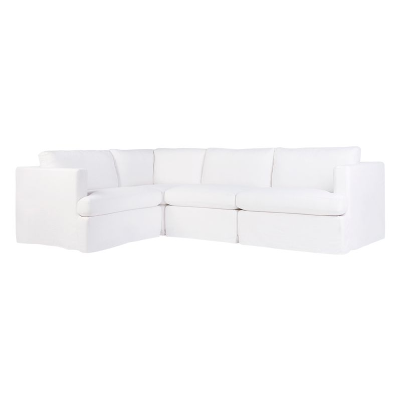 Suffolk Slip Cover Modular Sofa - White Linen Option 2