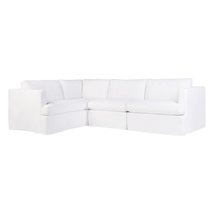 Suffolk Slip Cover Modular Sofa - White Linen Option 2