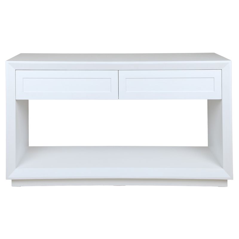 Biarritz Oak Console Table - White - Large