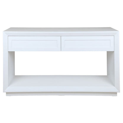 Biarritz Oak Console Table - White - Large