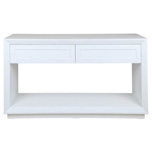 Biarritz Oak Console Table - White - Large