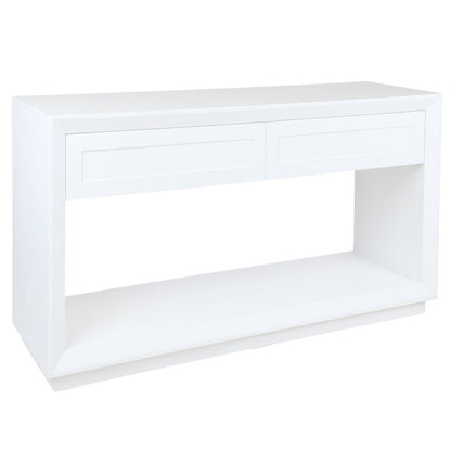 Biarritz Oak Console Table - White - Large