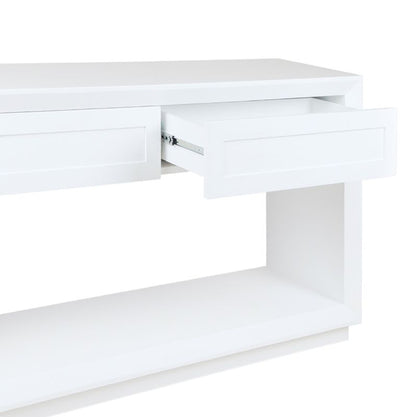 Biarritz Oak Console Table - White - Large