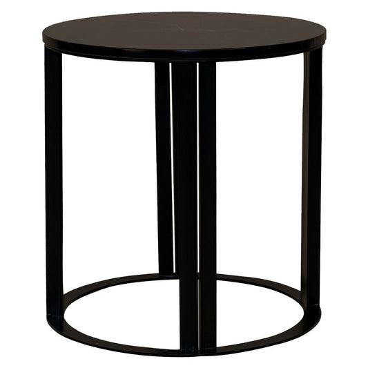 Cezar Marble Side Table – Black