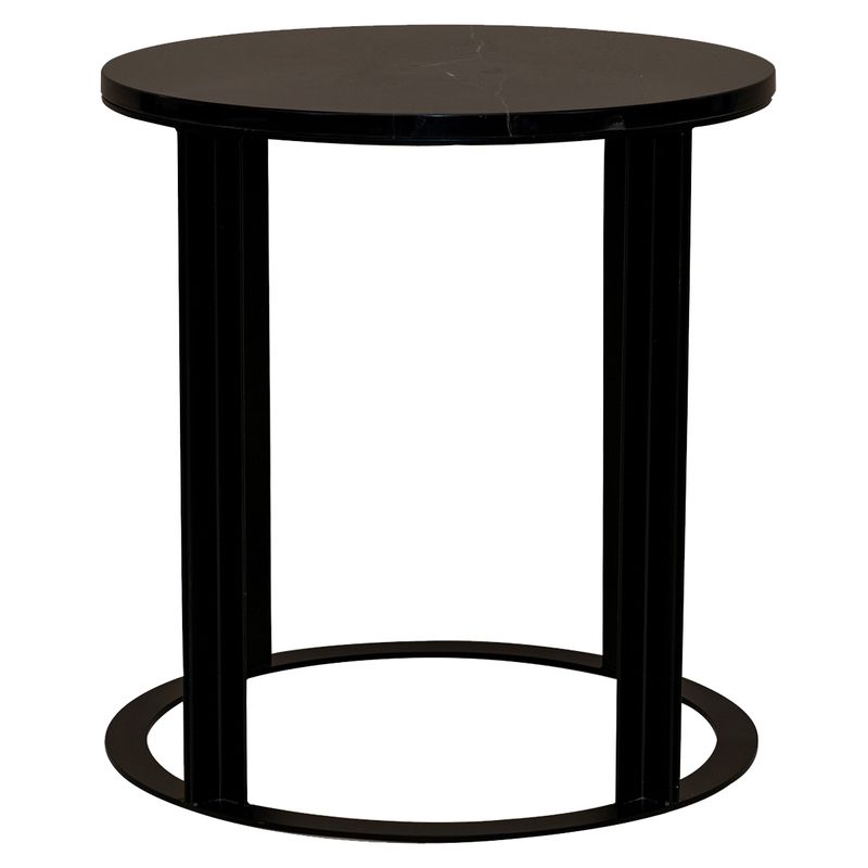 Cezar Marble Side Table – Black