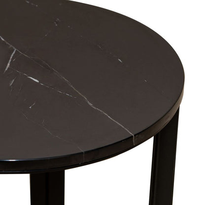 Cezar Marble Side Table – Black