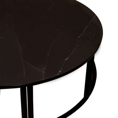 Cezar Marble Coffee Table – Black – Large