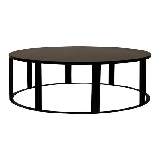 Cezar Marble Coffee Table – Black – Medium