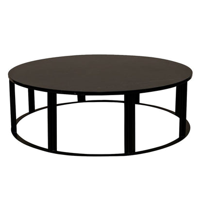 Cezar Marble Coffee Table – Black – Medium