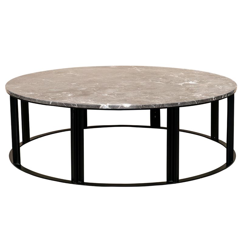 Cezar Marble Coffee Table – Grey – Large