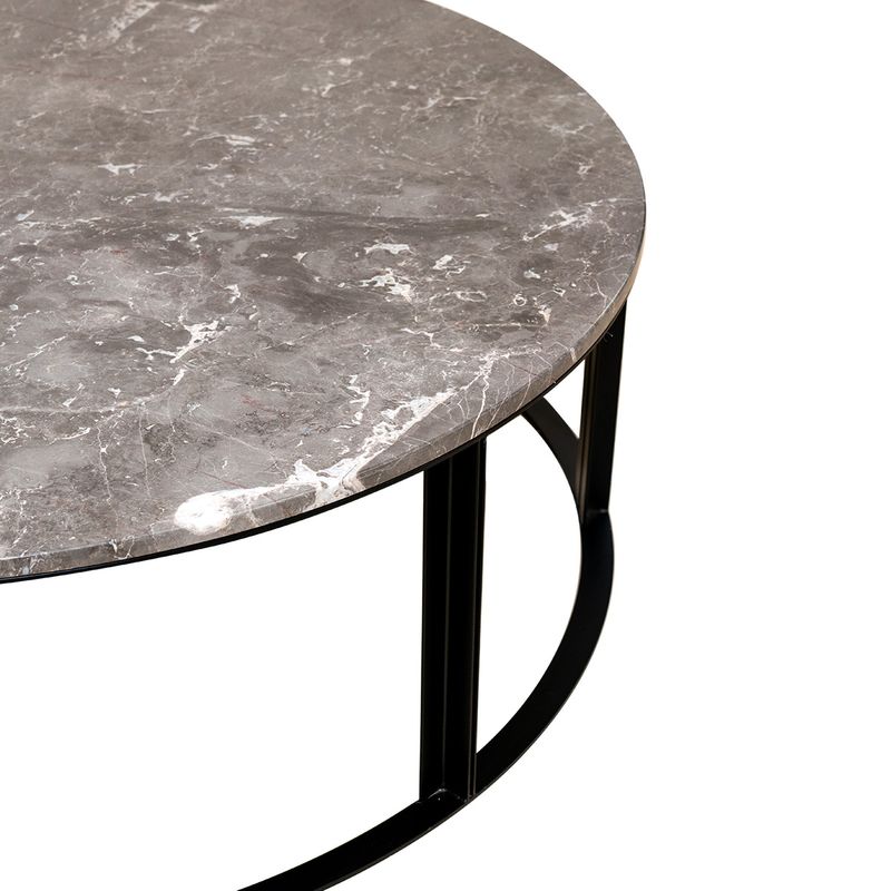 Cezar Marble Coffee Table – Grey – Large