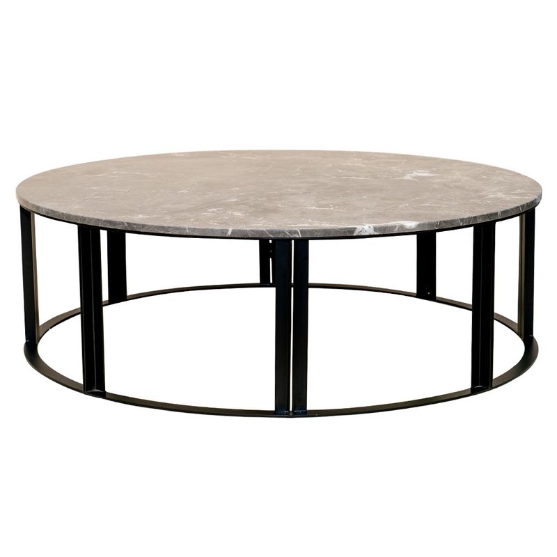 Cezar Marble Coffee Table – Grey – Medium