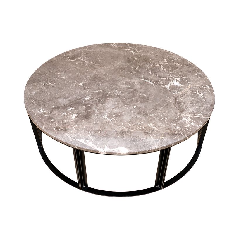 Cezar Marble Coffee Table – Grey – Medium