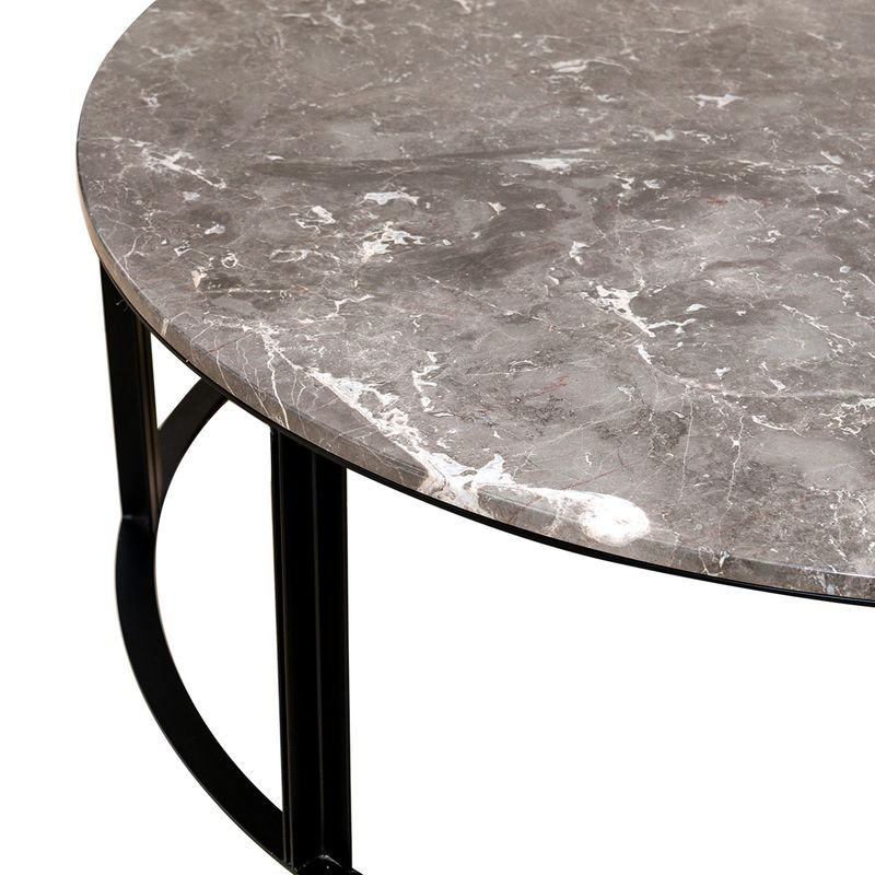 Cezar Marble Coffee Table – Grey – Medium