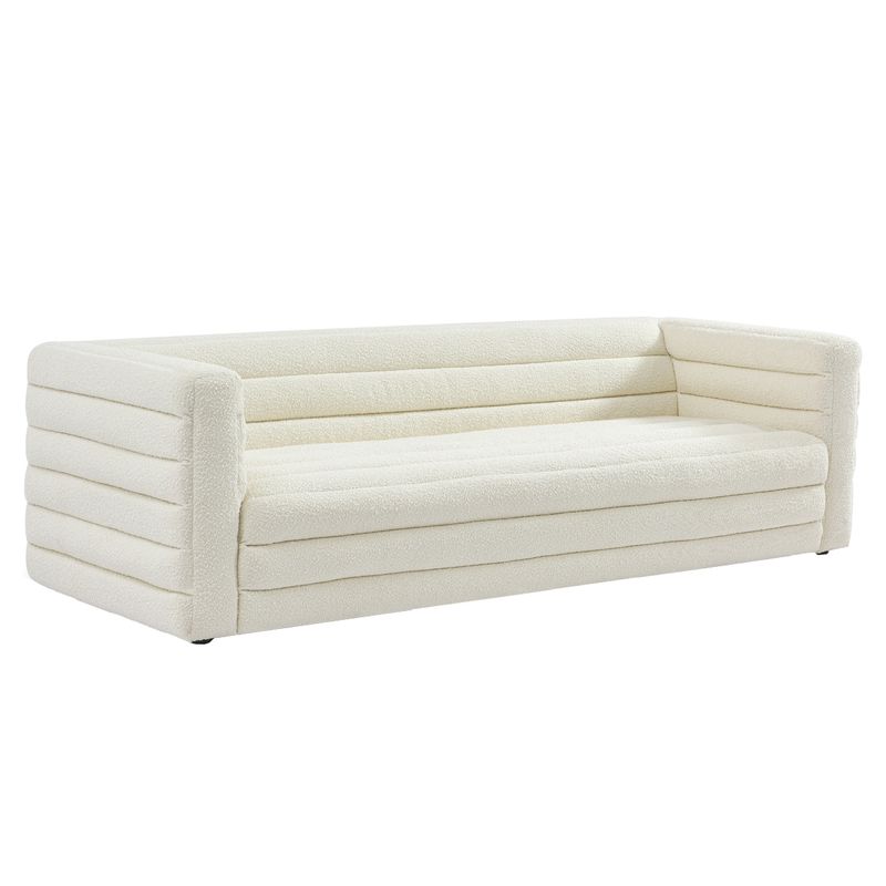 Aspen 3 Seater Sofa - White Boucle