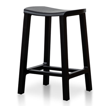 Black Wooden Bar Stool