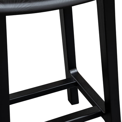 Black Wooden Bar Stool