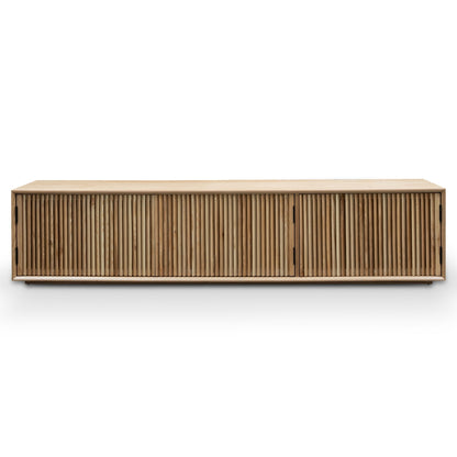 Natural Entertainment TV Unit with  Ash Veneer - 2m