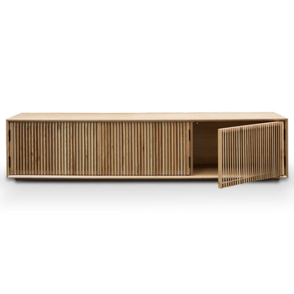 Natural Entertainment TV Unit with  Ash Veneer - 2m