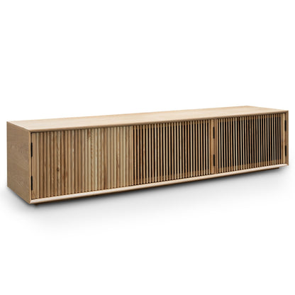 Natural Entertainment TV Unit with  Ash Veneer - 2m