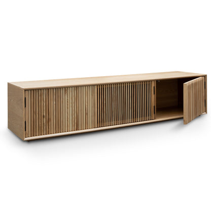 Natural Entertainment TV Unit with  Ash Veneer - 2m