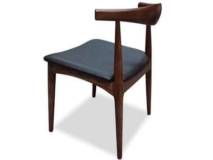 Elbow Dining Chair - Dark Brown