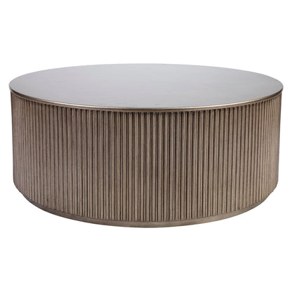 Novah Round Coffee Table - Antique Gold