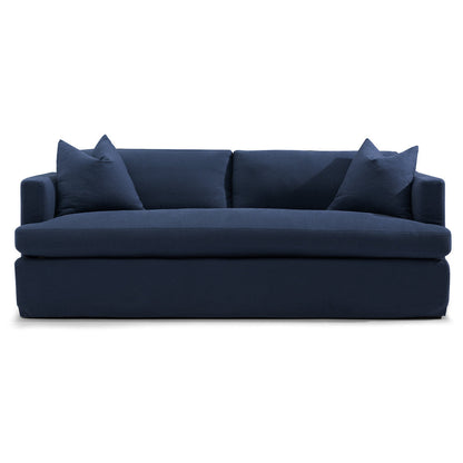 Cliff 3 Seater Slip Cover Sofa - Navy Linen