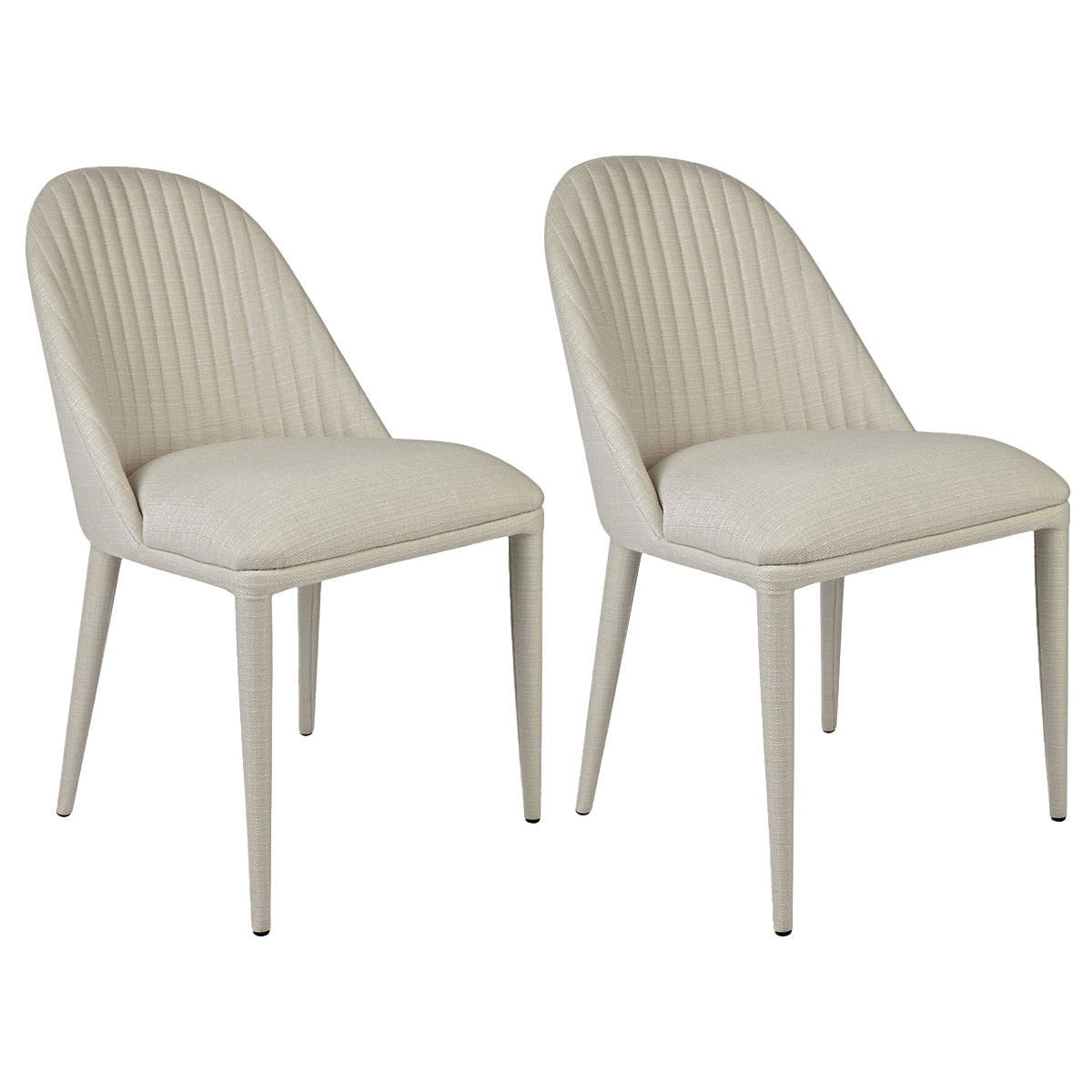 Enzo Panelled Dining Chair Set of 2  - Natural