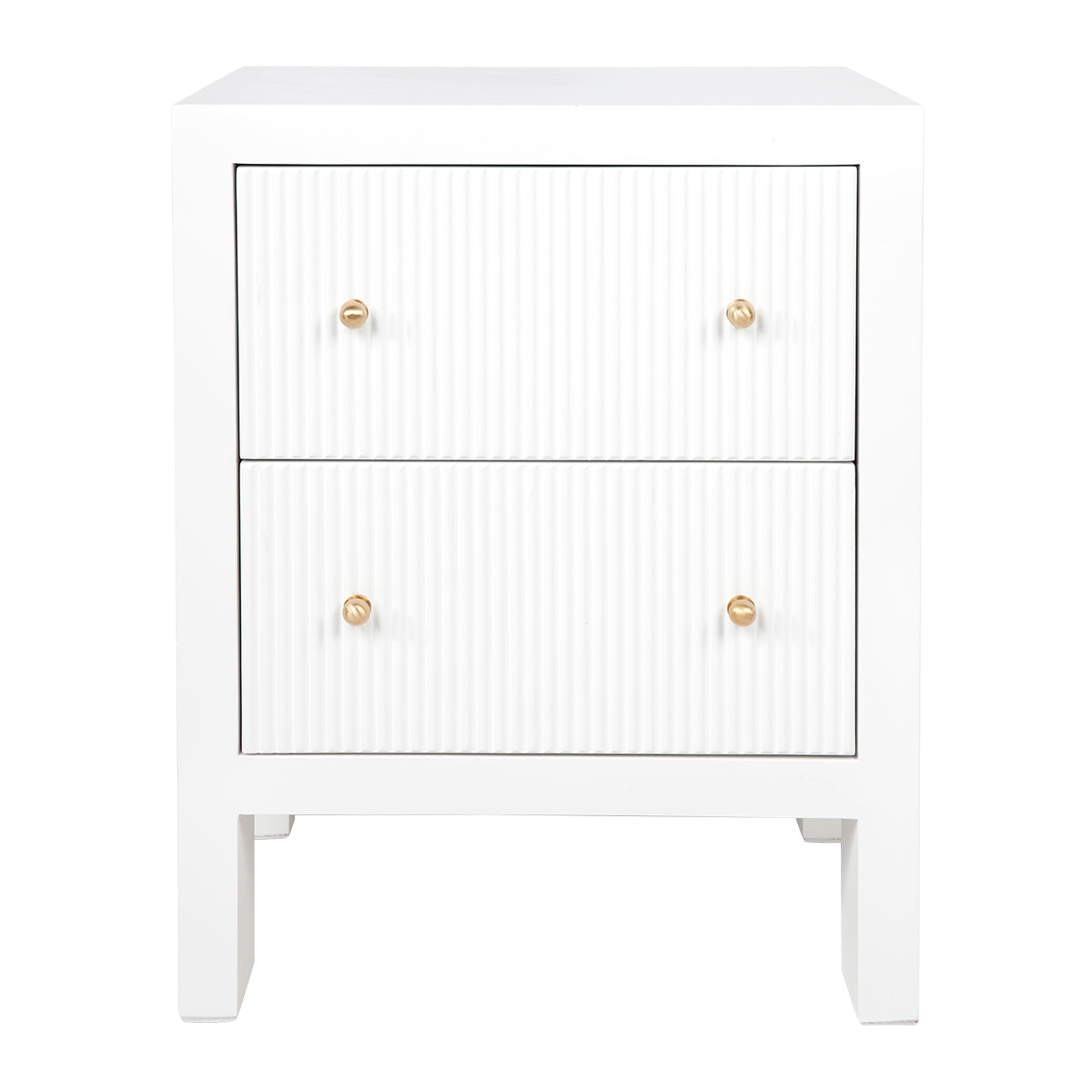 Vittoria Bedside Table - Small White