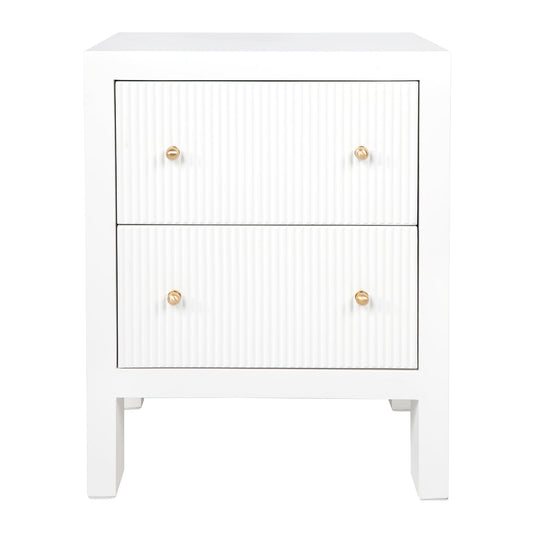 Vittoria Bedside Table - Small White