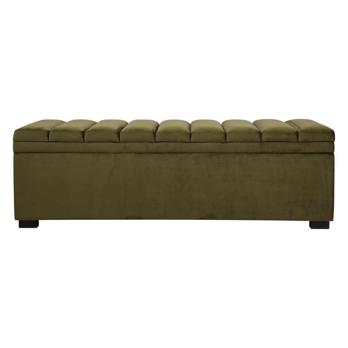 Brixton Storage Bench Ottoman - Olive Velvet