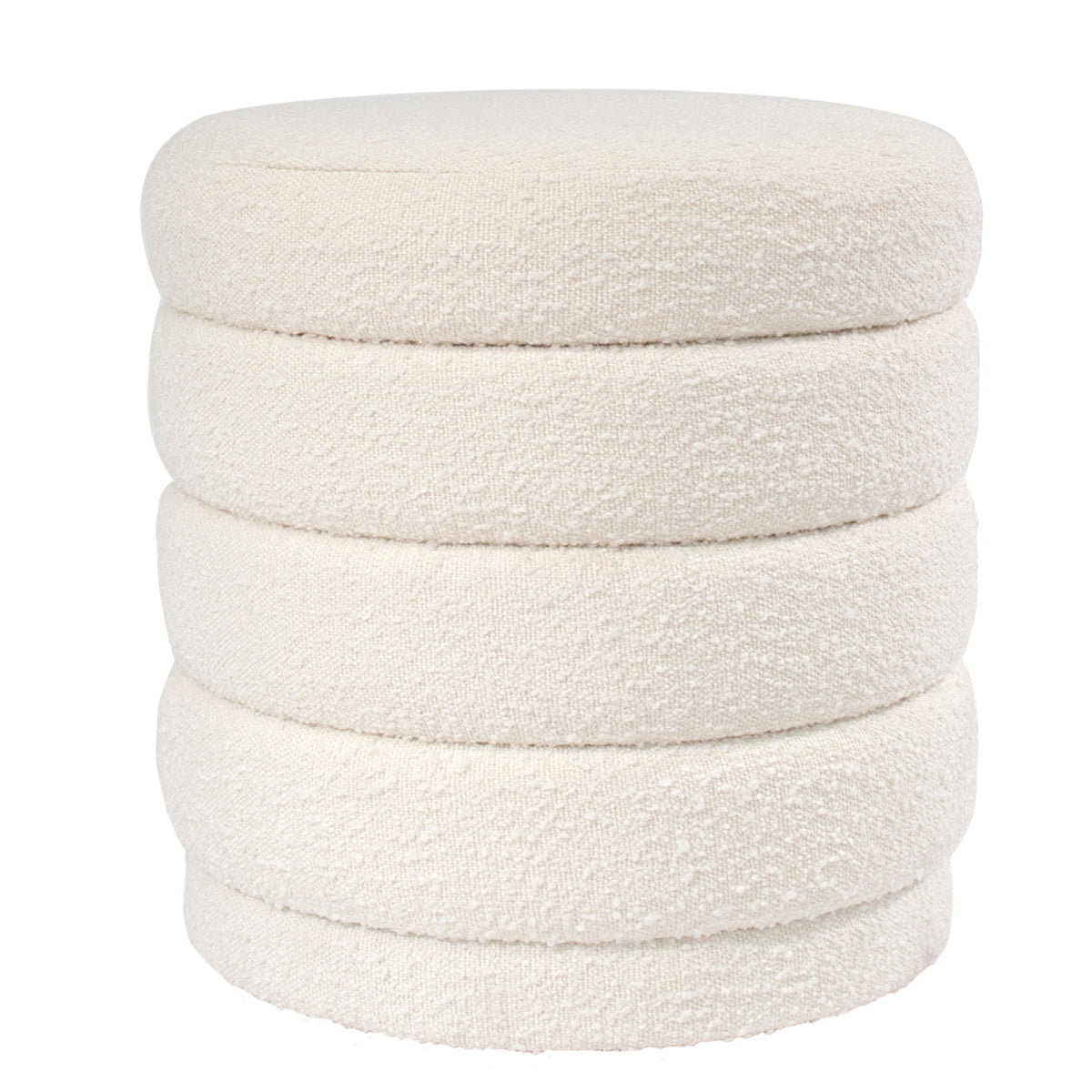 Celeste Stool - White Boucle