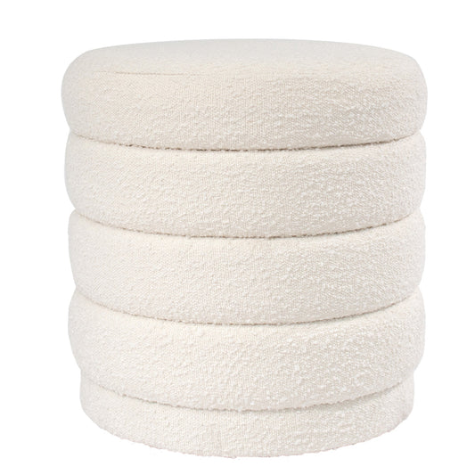 Celeste Stool - White Boucle