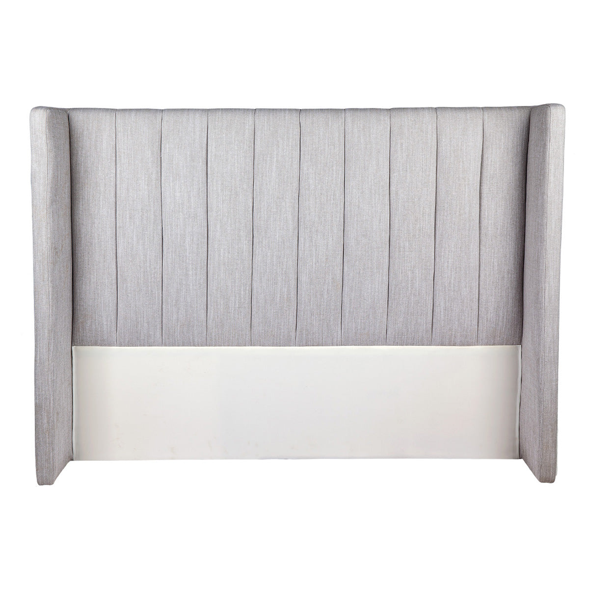 Manhattan Panelled Queen Bedhead - Grey Linen