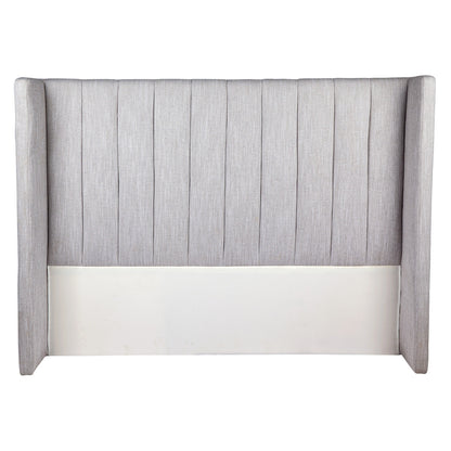 Manhattan Panelled King Bedhead - Grey Linen