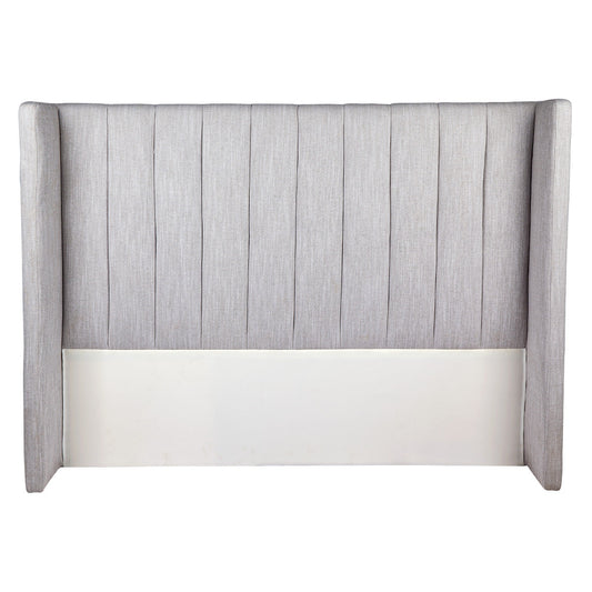 Manhattan Panelled King Bedhead - Grey Linen