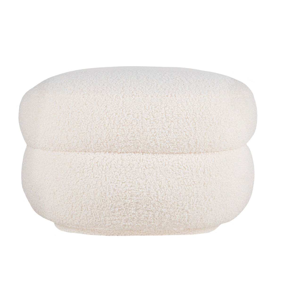 Delia Foot Stool - Off White Shearling