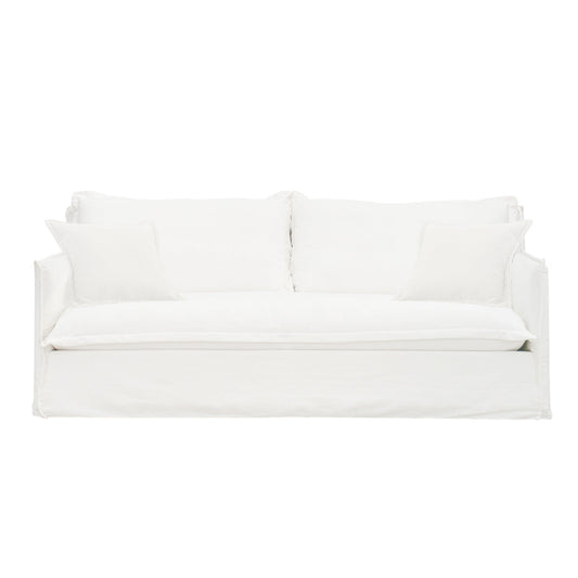 Cliff 3 Seater Slip Cover Sofa - White Linen