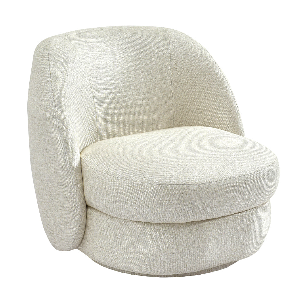 Delia Swivel Chair - Natural Linen